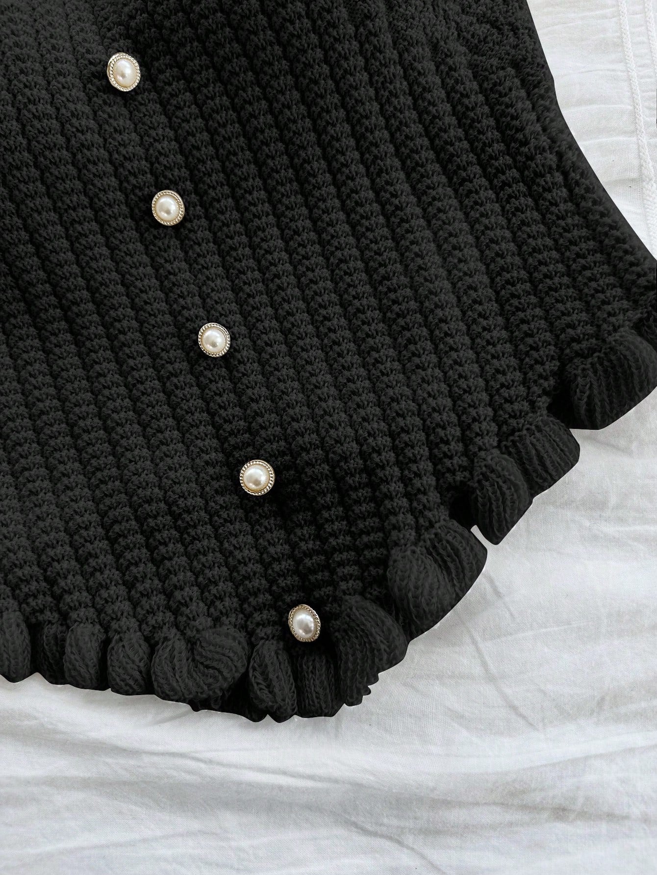 Soleia Women's Button Decor Fashion Casual Ruffle Hem Knitted Camisole Top,Going Out Top