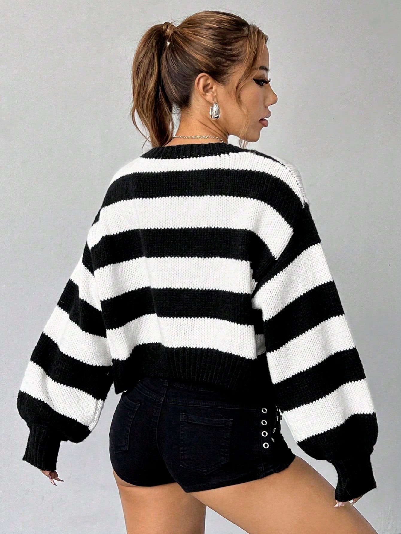 Flirla Colorblock Drop Shoulder Duster Cardigan,Long Sleeve Tops Fall Winter Cloth For Women