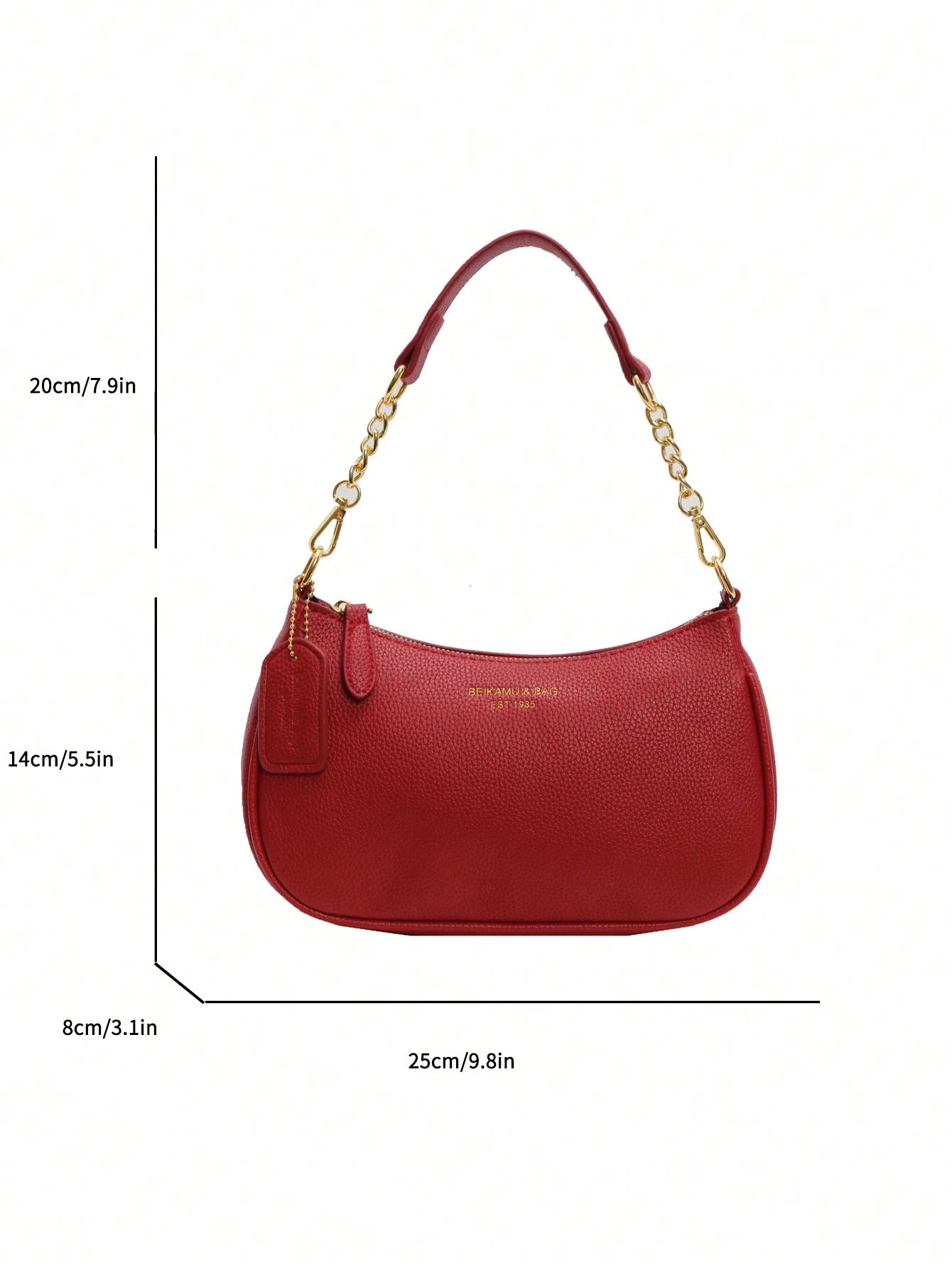 1pc Solid Color PU Leather Shoulder Bag For Women, Versatile Crossbody Bag For Commuting, Adjustable Shoulder Strap