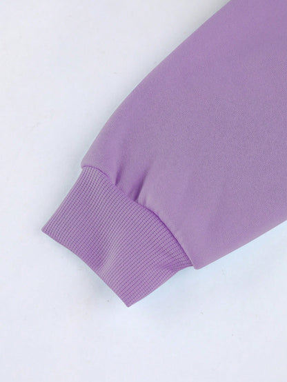 INAWLY Letter Graphic Kangaroo Pocket Drawstring Thermal Lined Hoodie,Long Sleeve Tops