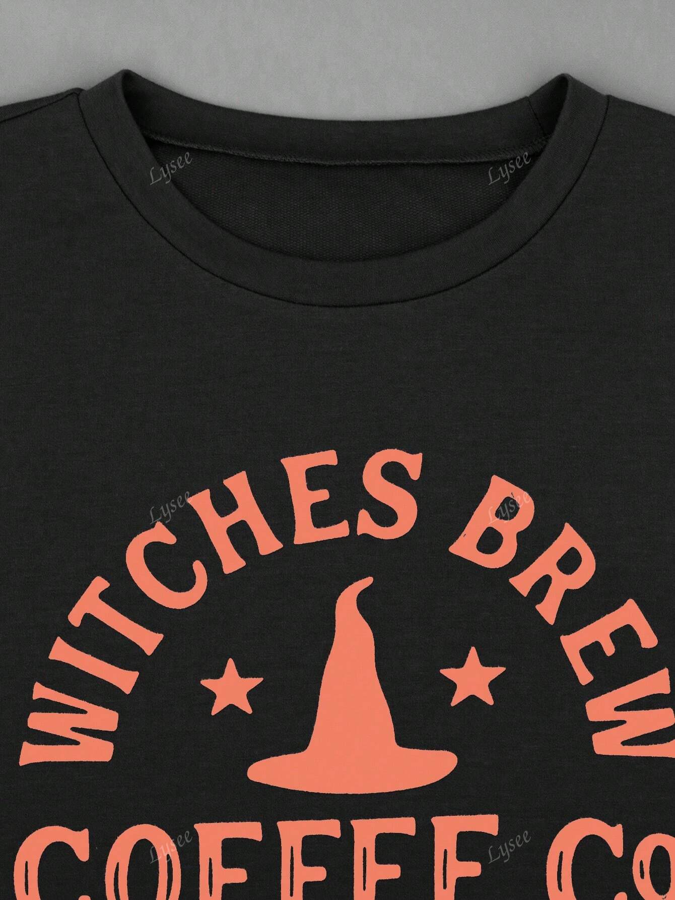 Halloween Casual Women's Round Neck Fashion Long Sleeve Letter Print Sweatshirt