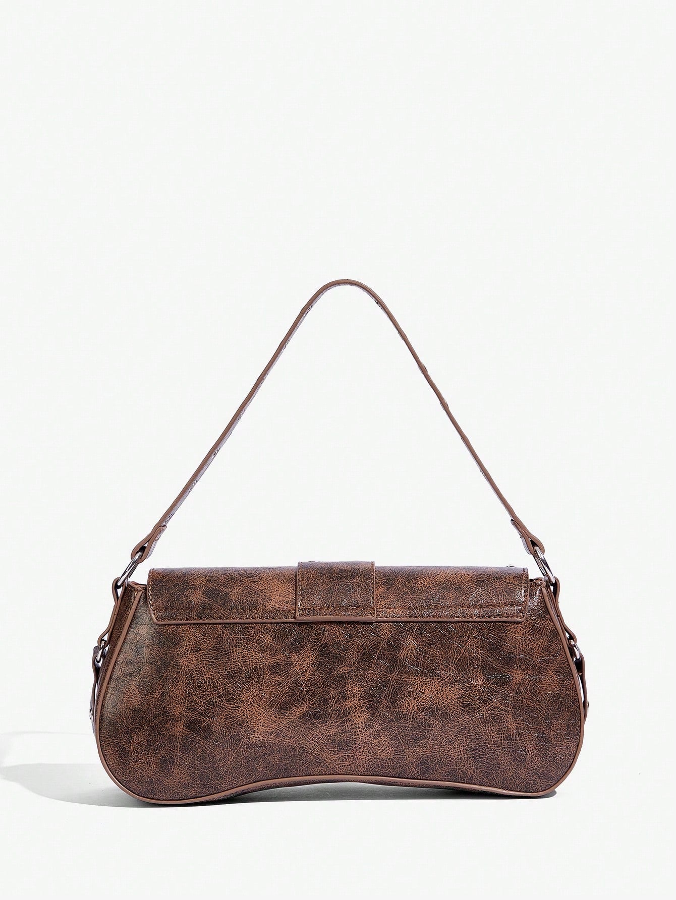 SHEIN X Lucía Bellido SHEIN SXY Fashionable Black Stud Shoulder Bag For Women, Versatile, Shopping Bag, Cool, Street Bag, Teenagers