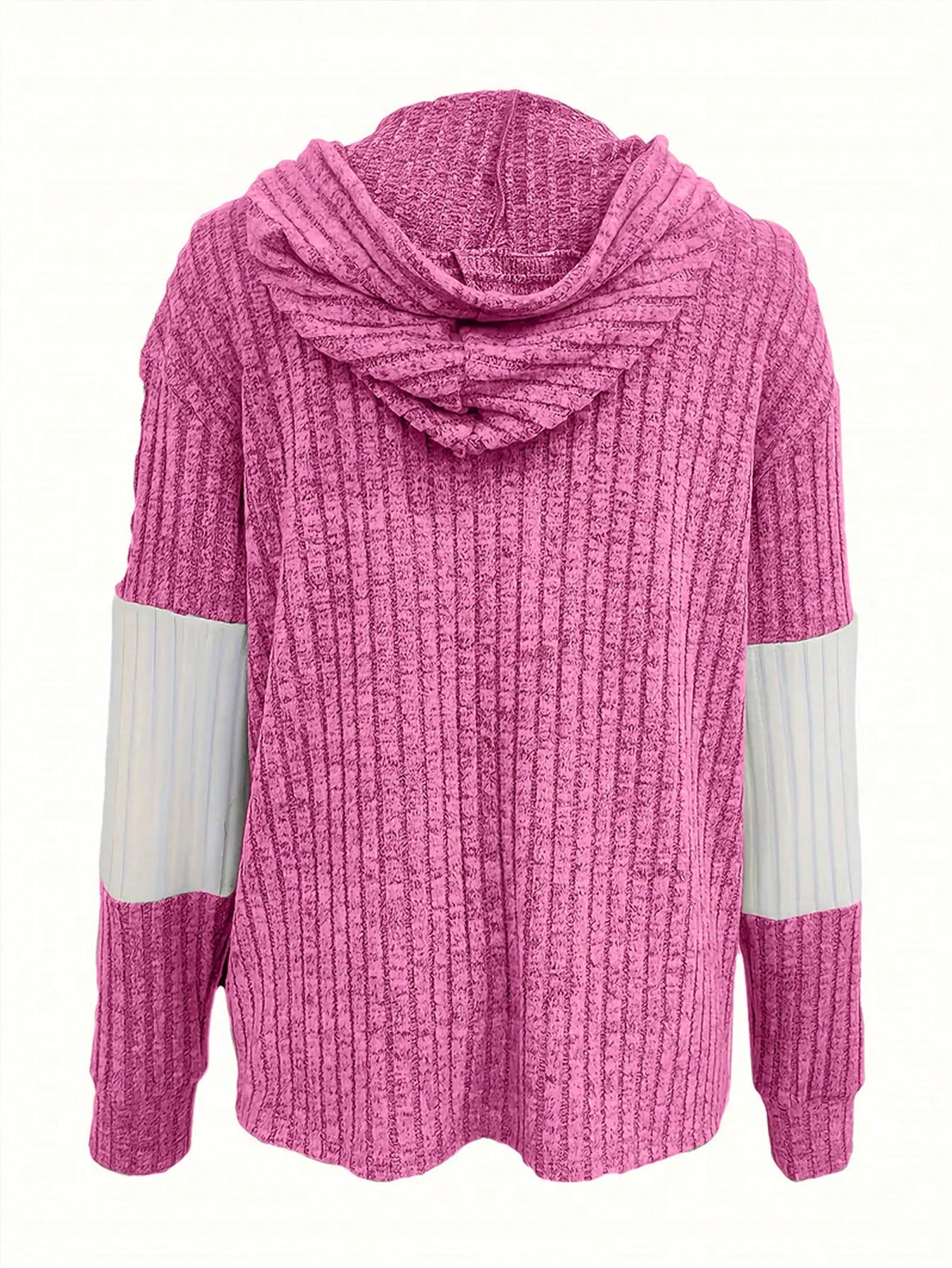 INAWLY Women's Spring And Autumn Casual Color Blocking Drawstring Hooded Jacket Fall Winter Cloth For Women