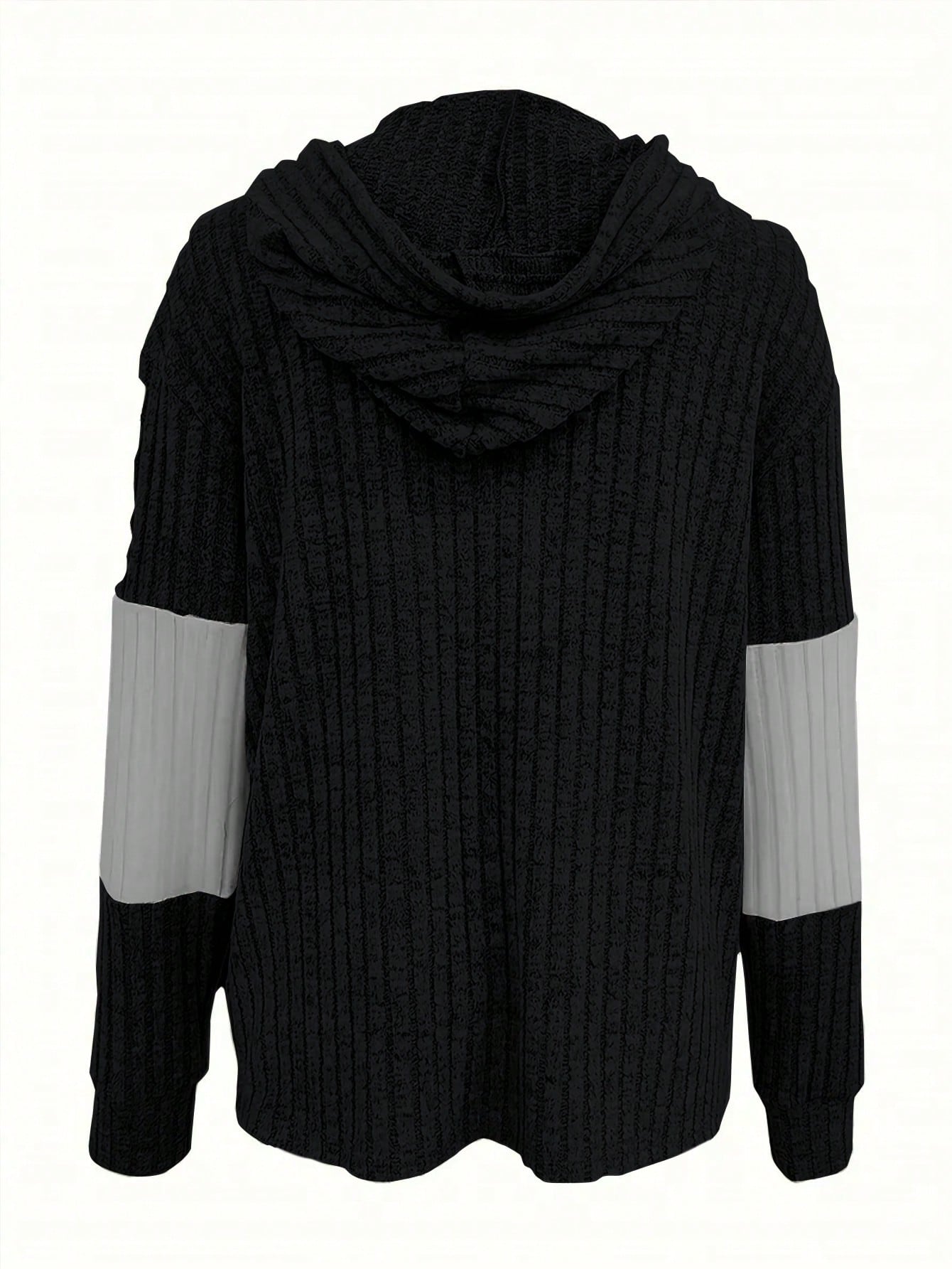 INAWLY Women's Spring And Autumn Casual Color Blocking Drawstring Hooded Jacket Fall Winter Cloth For Women