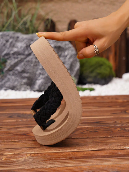 Popular Women's Fashionable Casual Thong Sandals, Lightweight And Comfortable Summer Outdoor White Flip Flops