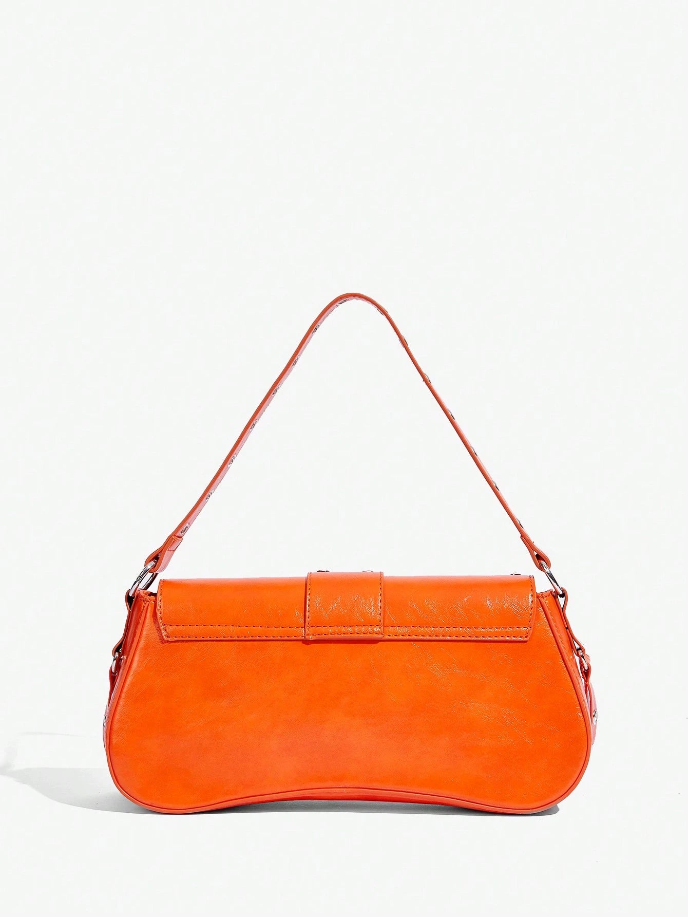 SHEIN X Lucía Bellido SHEIN SXY Fashionable Black Stud Shoulder Bag For Women, Versatile, Shopping Bag, Cool, Street Bag, Teenagers