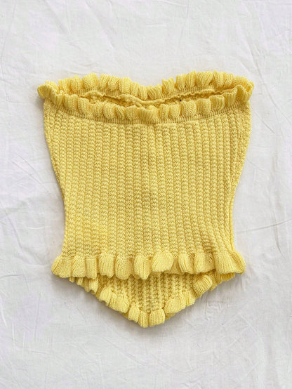 Soleia Women's Button Decor Fashion Casual Ruffle Hem Knitted Camisole Top,Going Out Top