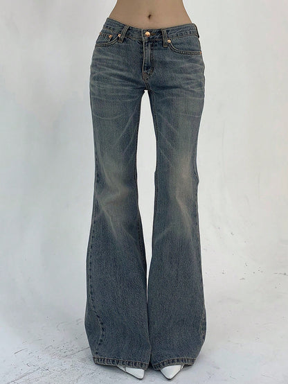DAZY Women Casual Pocketed Denim Flared Pants