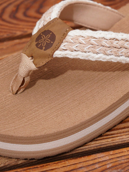 Popular Women's Fashionable Casual Thong Sandals, Lightweight And Comfortable Summer Outdoor White Flip Flops