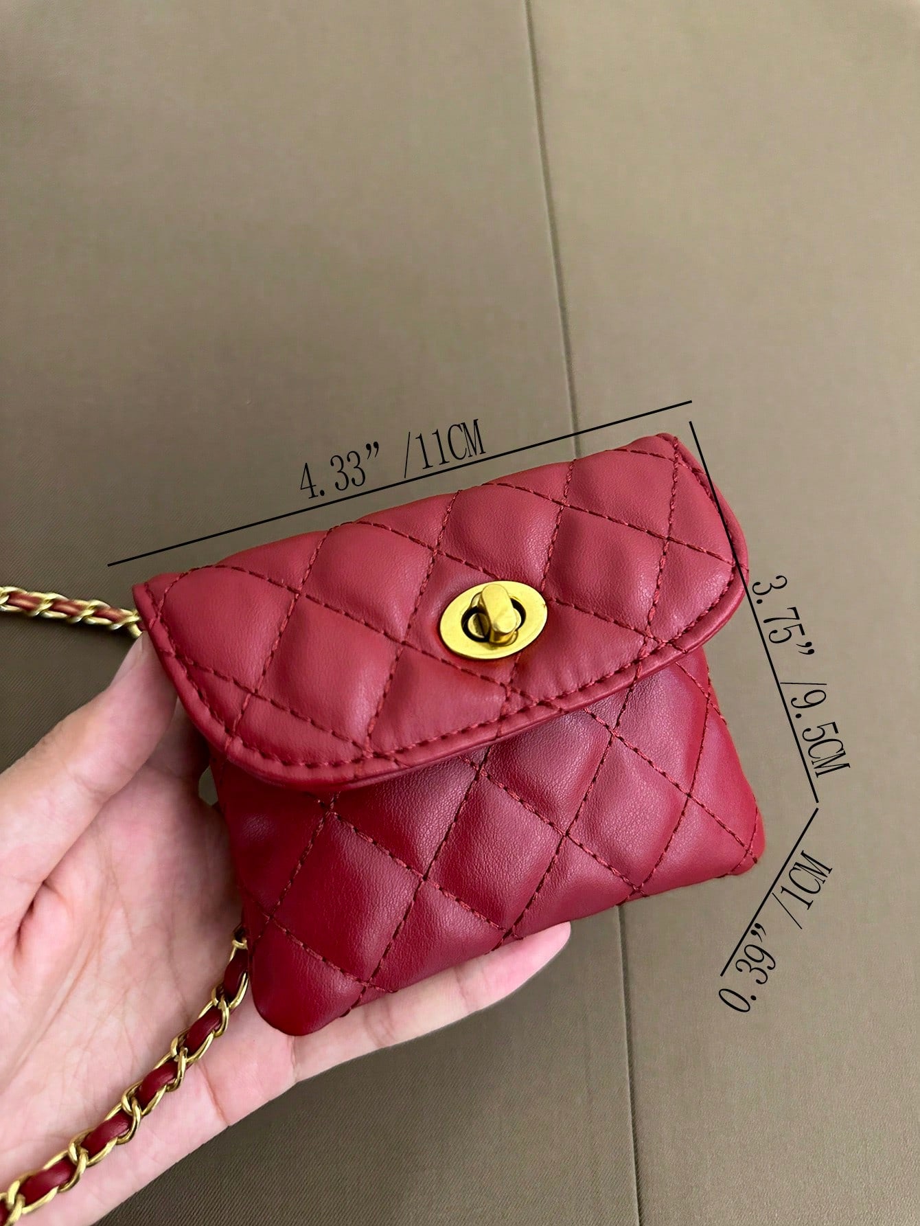 New Fashion Versatile Rhombus Embroidery Detachable Chain Mini Multifunctional Waist Bag/Shoulder Bag/Crossbody Bag, Western Purse For Women