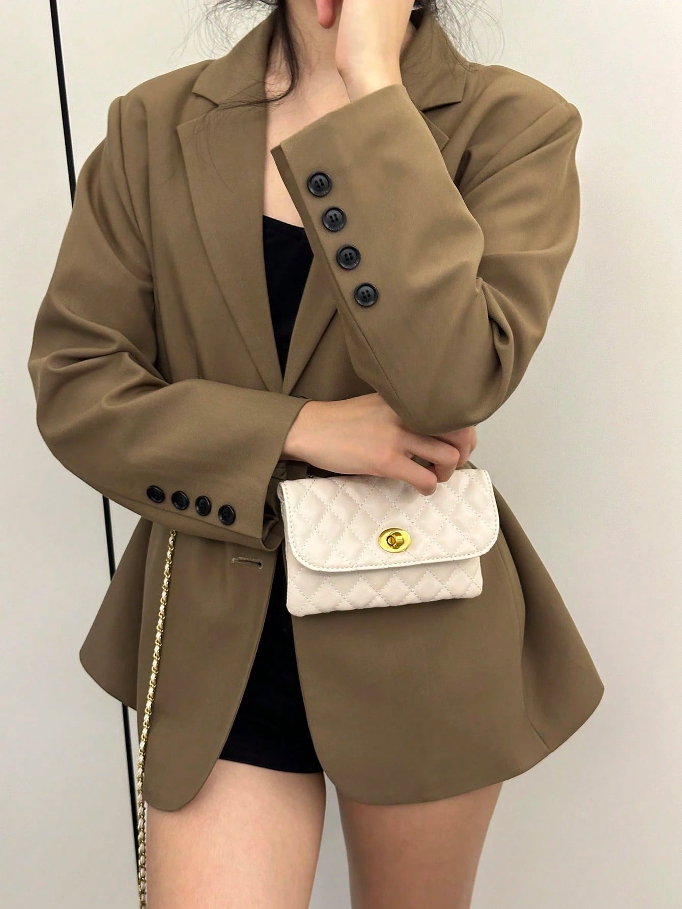 New Fashion Versatile Rhombus Embroidery Detachable Chain Mini Multifunctional Waist Bag/Shoulder Bag/Crossbody Bag, Western Purse For Women