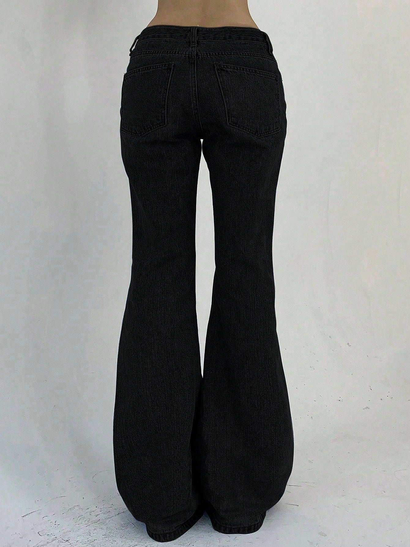 DAZY Women Casual Pocketed Denim Flared Pants