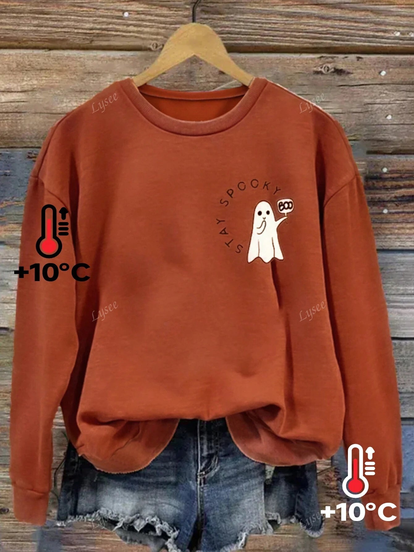 Halloween Casual Women's Round Neck Fashion Long Sleeve Letter Print Sweatshirt