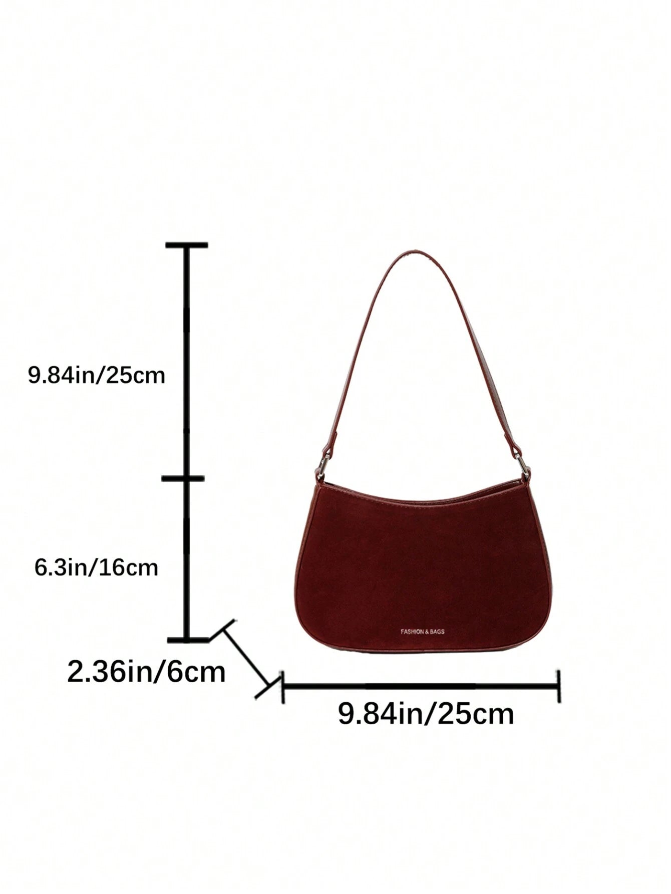 1pc Solid Color PU Leather Shoulder Bag For Women, Versatile Crossbody Bag For Commuting, Adjustable Shoulder Strap