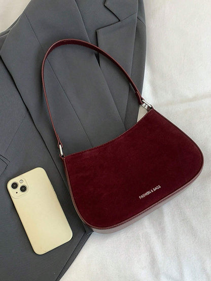 1pc Solid Color PU Leather Shoulder Bag For Women, Versatile Crossbody Bag For Commuting, Adjustable Shoulder Strap