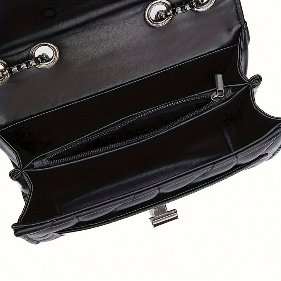 New Autumn/Winter Fashionable Versatile Mini Plaid Crossbody Bag, Classic Flap Shoulder Bag, 1pc Women Elegant Handbag And Wallet Set