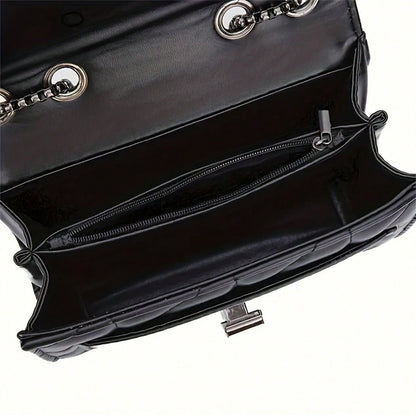 New Autumn/Winter Fashionable Versatile Mini Plaid Crossbody Bag, Classic Flap Shoulder Bag, 1pc Women Elegant Handbag And Wallet Set