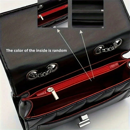 New Autumn/Winter Fashionable Versatile Mini Plaid Crossbody Bag, Classic Flap Shoulder Bag, 1pc Women Elegant Handbag And Wallet Set