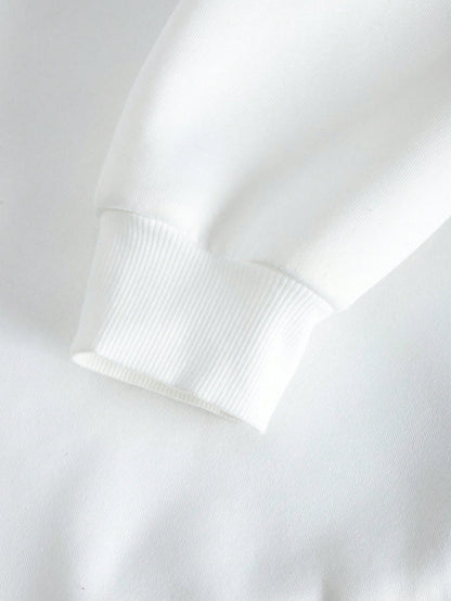 SHEIN EZwear New York Camo Tree Branch Casual Oversized Women Thick Hoodie Sweatshirt,Long Sleeve Tops Back To School Fall And Winter Clothing Autumn And Winter