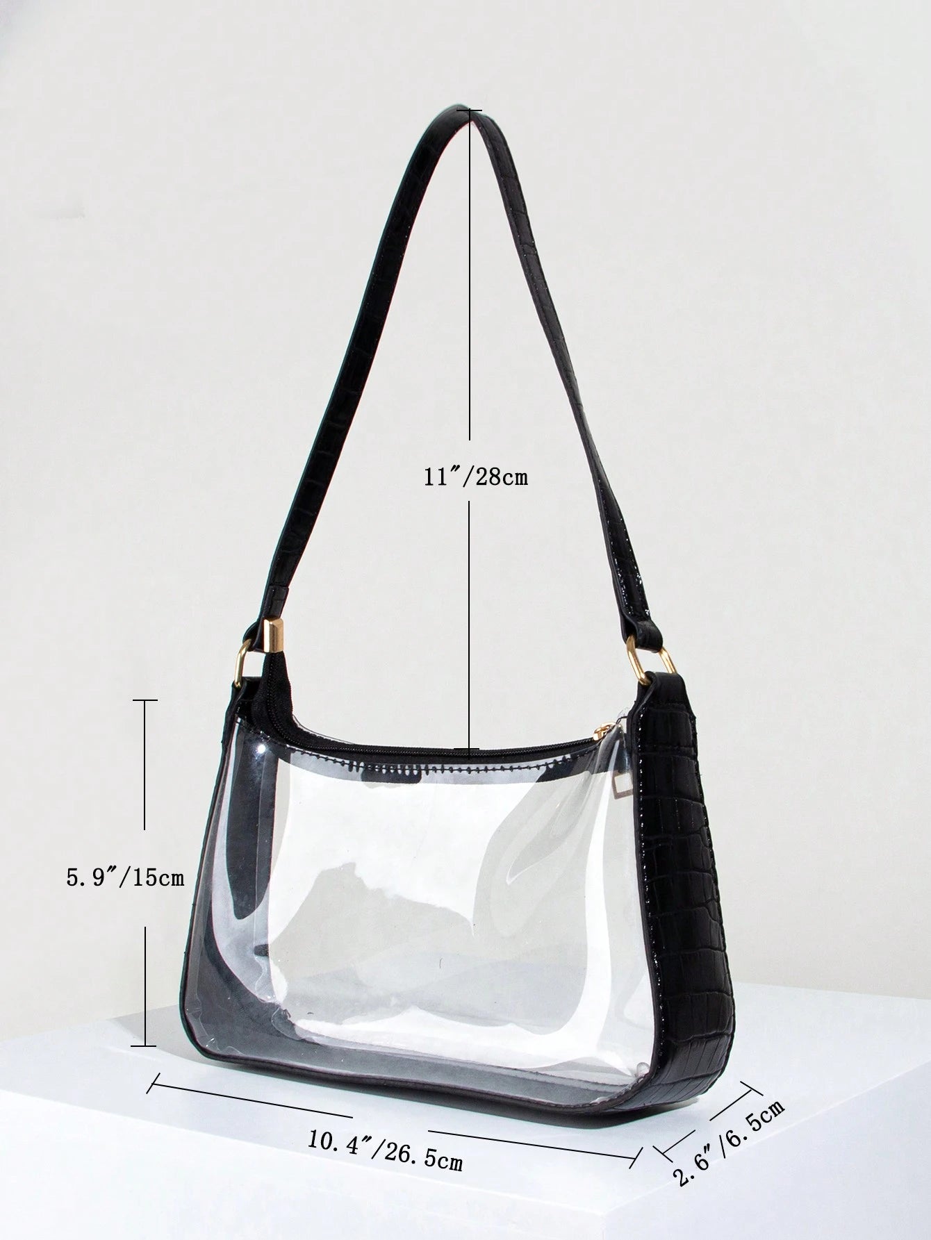 Women's Fashionable Transparent PVC Armpit Bag/Shoulder Bag For Daily Commuting