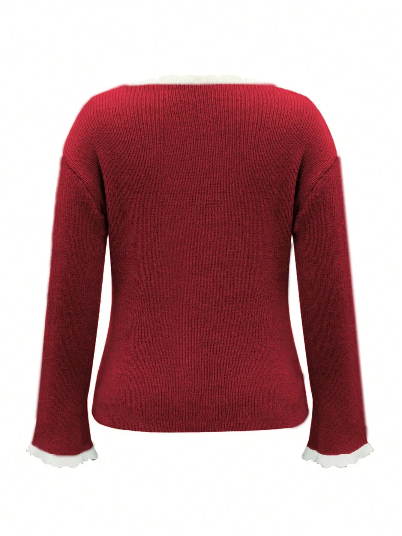 INAWLY Women's Colorblock Collar Casual Long Sleeve Sweater Knit Pullover Fall Winter Outfit