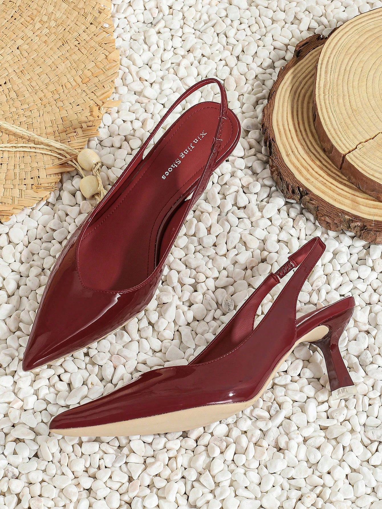 Women's Simple Fashion Casual Mid-Heel Backless Pumps, Suitable For Work, Wedding And Commute