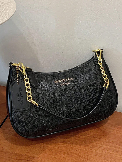 1pc Solid Color PU Leather Shoulder Bag For Women, Versatile Crossbody Bag For Commuting, Adjustable Shoulder Strap