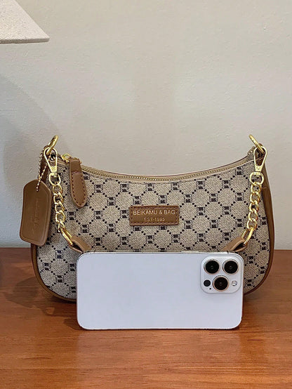 1pc Solid Color PU Leather Shoulder Bag For Women, Versatile Crossbody Bag For Commuting, Adjustable Shoulder Strap