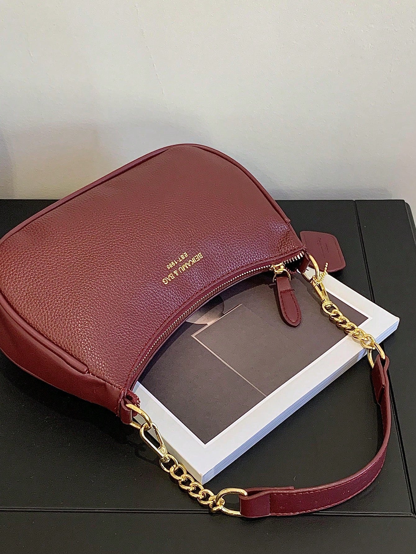 1pc Solid Color PU Leather Shoulder Bag For Women, Versatile Crossbody Bag For Commuting, Adjustable Shoulder Strap