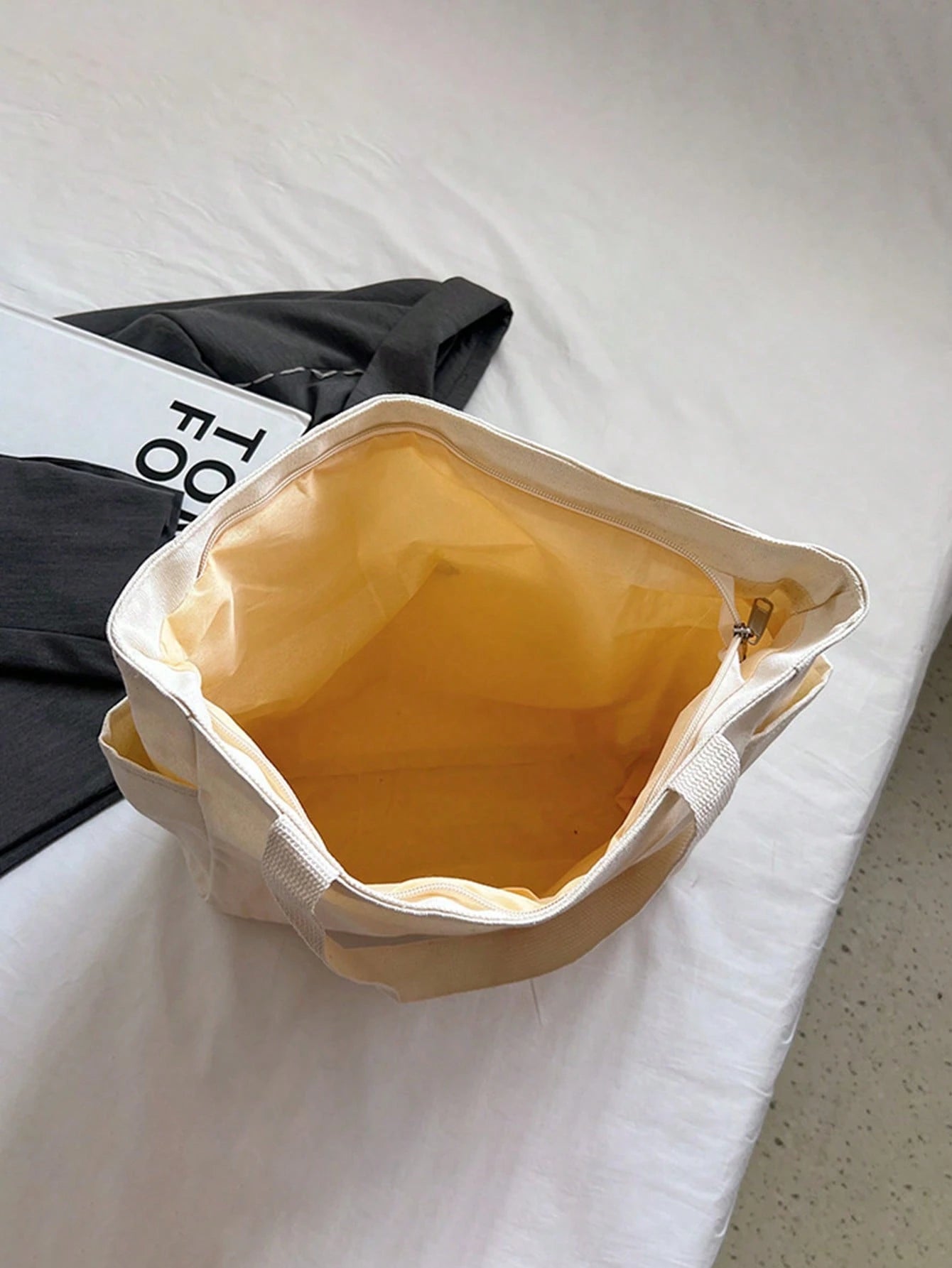 SHEIN X Milania Multi Pocket Tote Bag For Women Canvas Bag With Handle Bag Large Capacity Purse Reusable Handbag, Canvas Tote Bag, Perfect For Daily Use And Travel, Tote Bags For Students, Multiple Compartments, Perfect For Beach