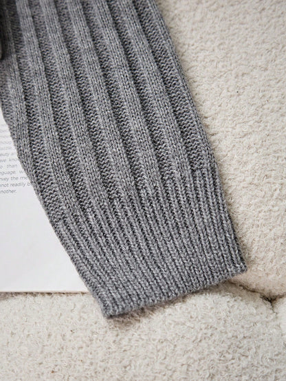 Chiquease V-Neck Cable Knit Sweater,Long Sleeve Tops Knit Pullover Fall Winter Outfit