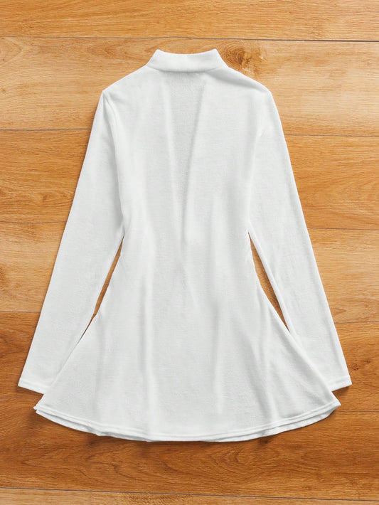 EMERY ROSE Women's Simple Daily Long Sleeve Tie Knot Outerwear,Ladies Late Fall Casual Belted Regular Sleeve Loose Khaki Plain Women Coats,Casual Daily Wear