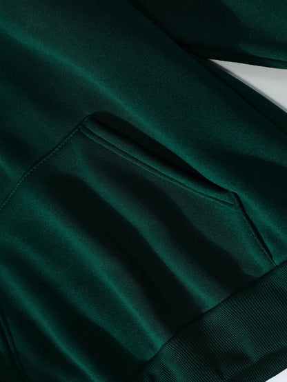 INAWLY Letter Graphic Kangaroo Pocket Drawstring Thermal Lined Hoodie,Long Sleeve Tops