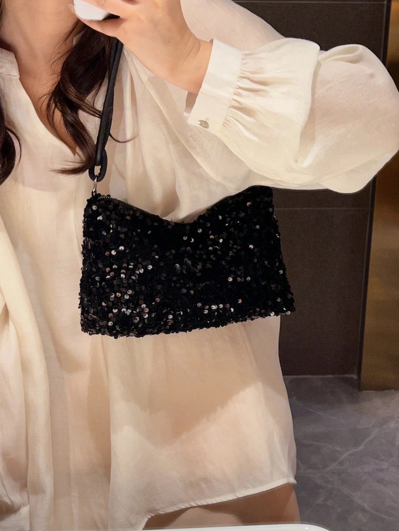 Popular Bag Women's New Fashion Korean Version Handbag All Shoulder Small Square Bag