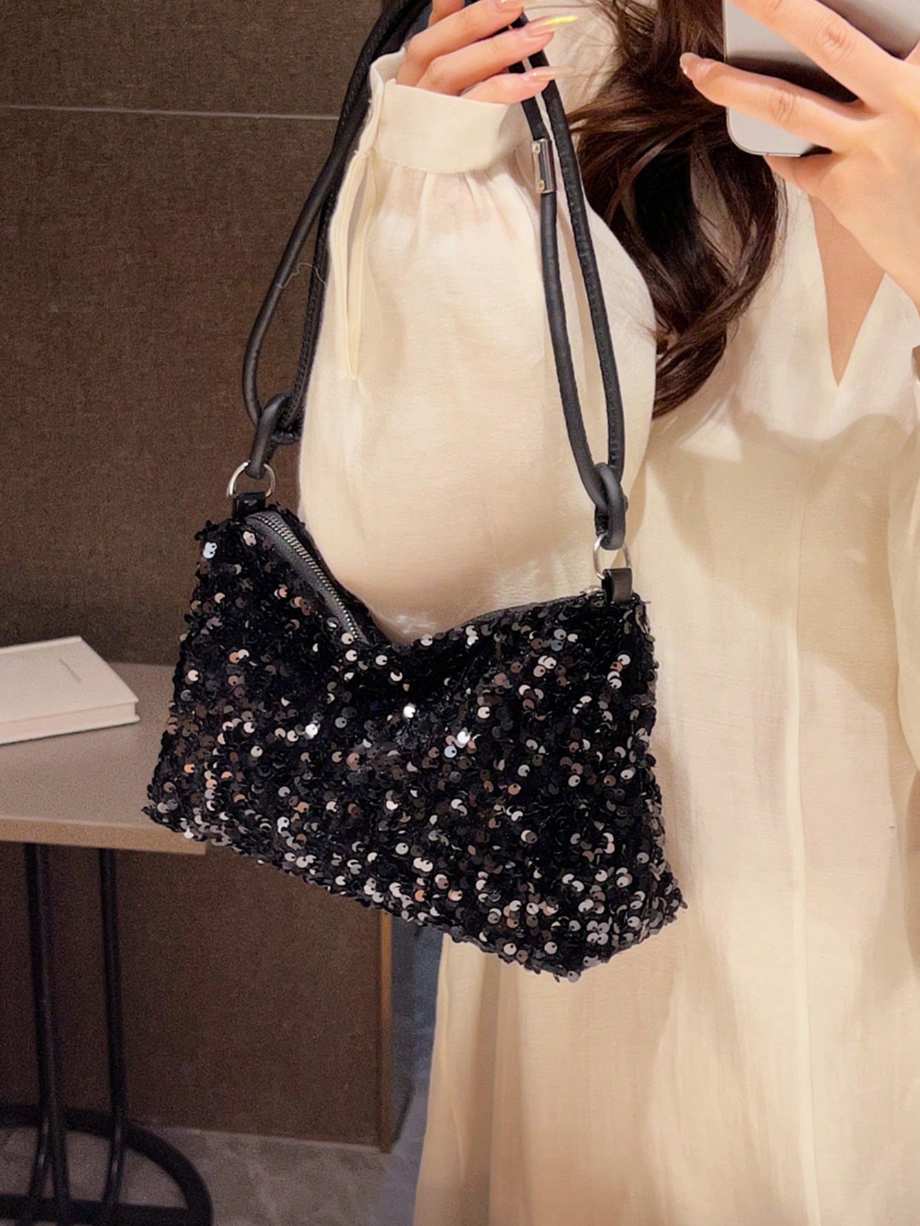 Popular Bag Women's New Fashion Korean Version Handbag All Shoulder Small Square Bag