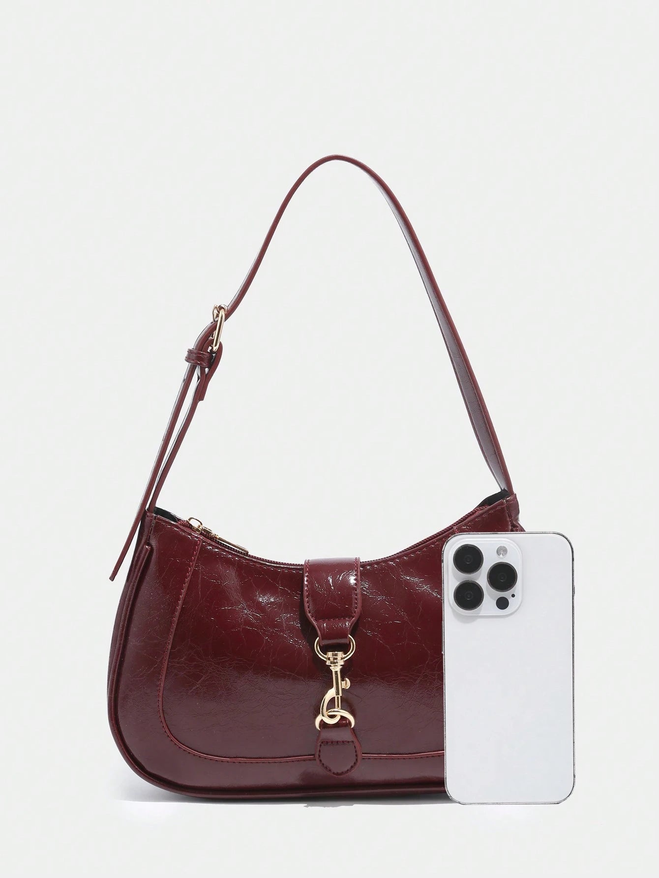 1pc Novachic Women Floral Fabric Casual Shoulder Bag, Zipper Closure, Vintage Style, Underarm Bag, Suitable For Various Occasions