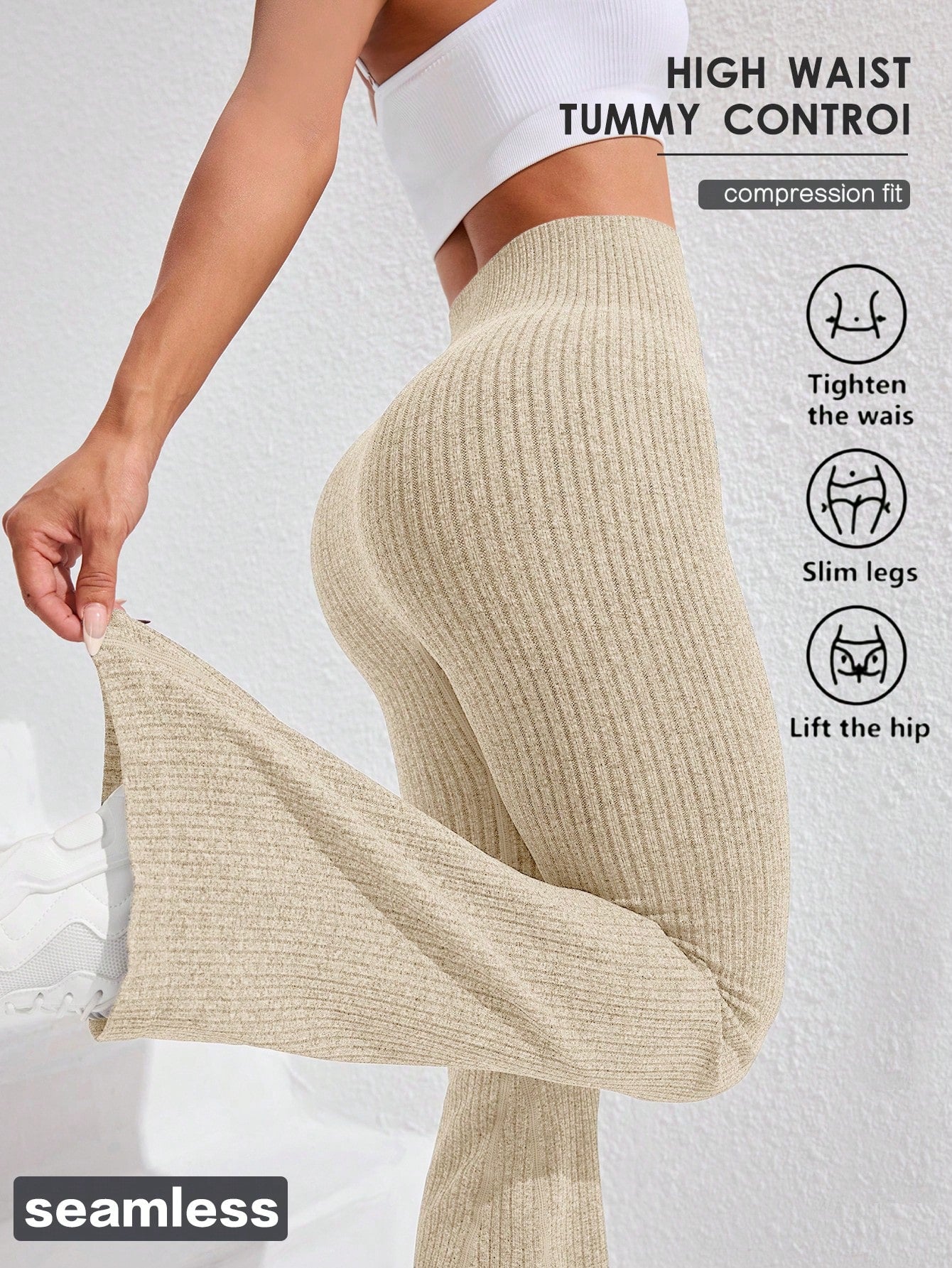 Gameset SHEIN Sport Women's High Waist Flare Seamless Yoga Leggings