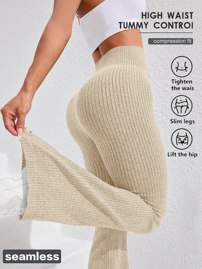 Gameset SHEIN Sport Women's High Waist Flare Seamless Yoga Leggings