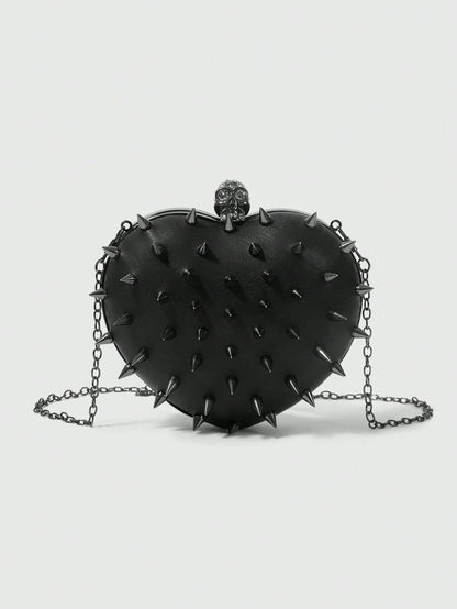 ROMWE Goth Women Solid Color Simple Casual Crossbody Bag, Suitable For Parties And Everyday Use Valentines, Prom Bag For Party