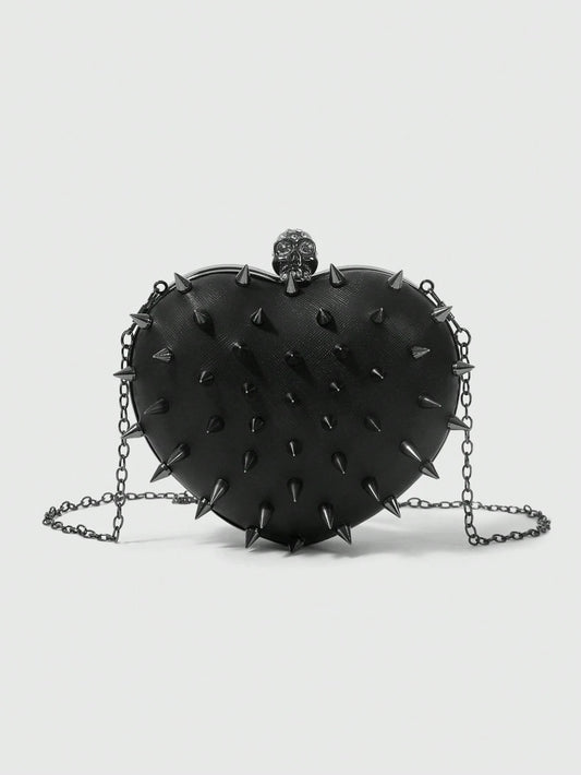 ROMWE Goth Women Solid Color Simple Casual Crossbody Bag, Suitable For Parties And Everyday Use Valentines, Prom Bag For Party