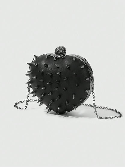 ROMWE Goth Women Solid Color Simple Casual Crossbody Bag, Suitable For Parties And Everyday Use Valentines, Prom Bag For Party