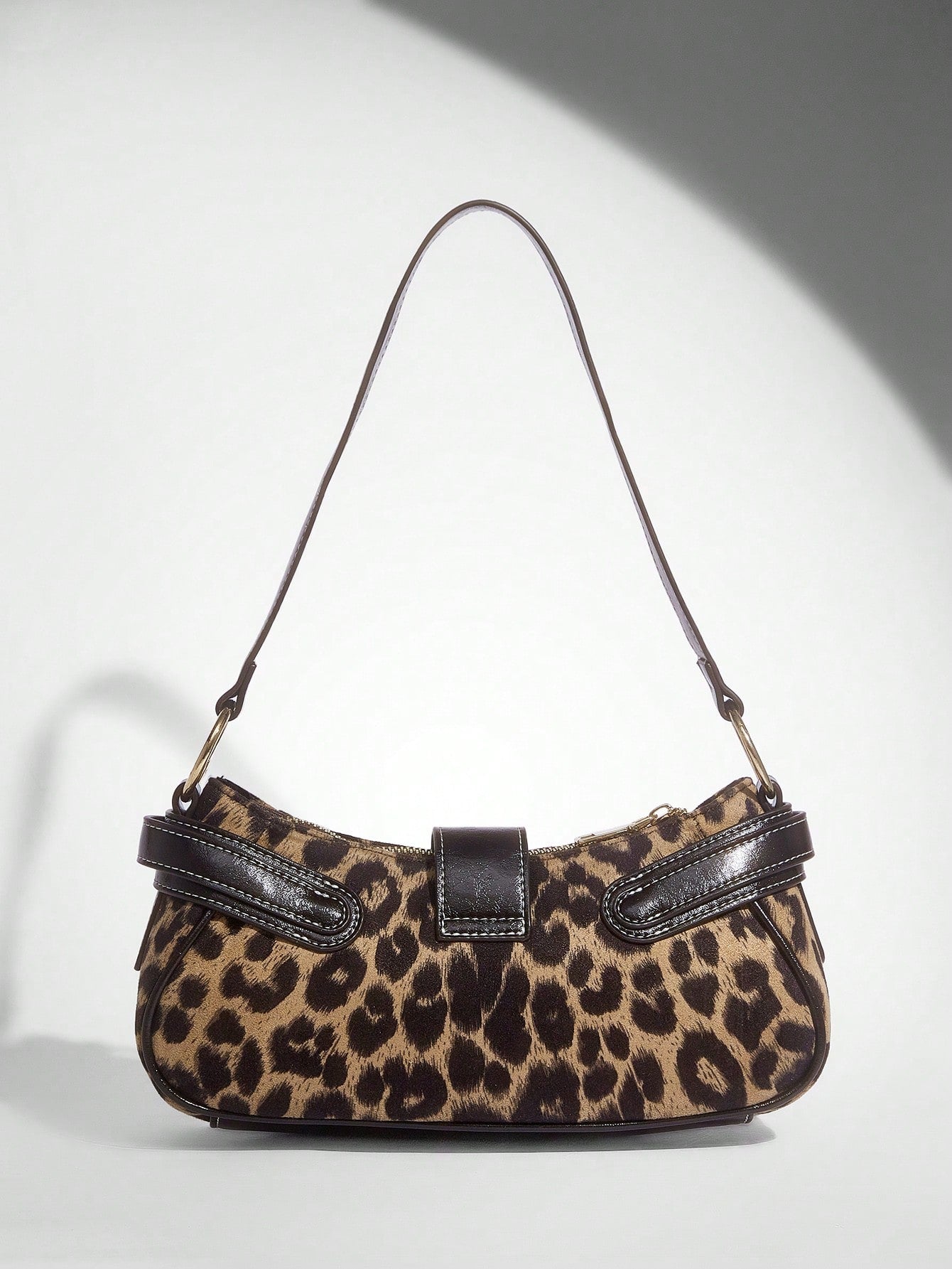 SHEIN BAE Women Street Commuter Leopard Print Patchwork PU Shoulder Bag, Leopard Print Purse For Women Leopard Comeback, Animal Print Women Bag