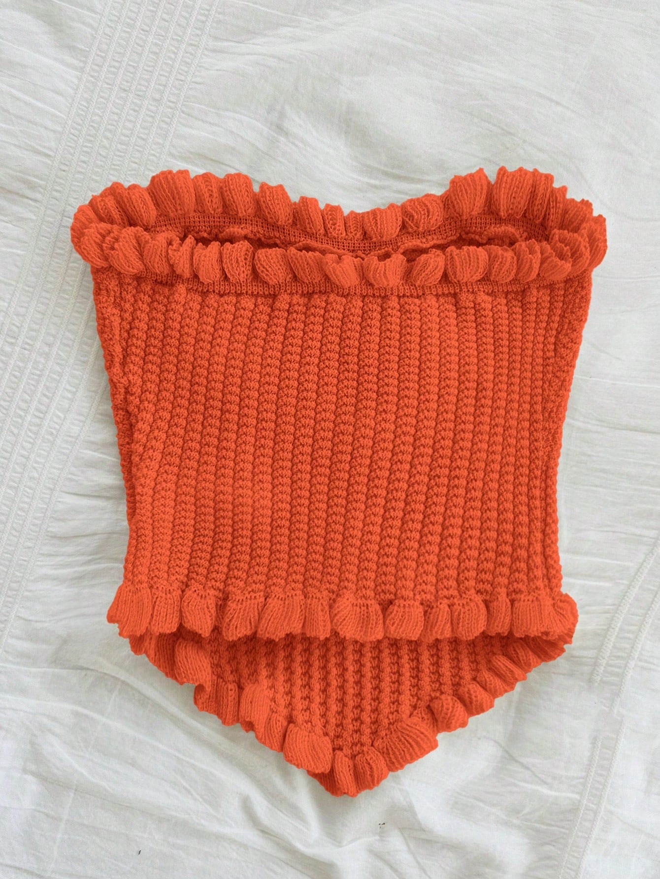 Soleia Women's Button Decor Fashion Casual Ruffle Hem Knitted Camisole Top,Going Out Top