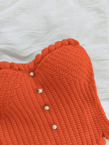 Soleia Women's Button Decor Fashion Casual Ruffle Hem Knitted Camisole Top,Going Out Top