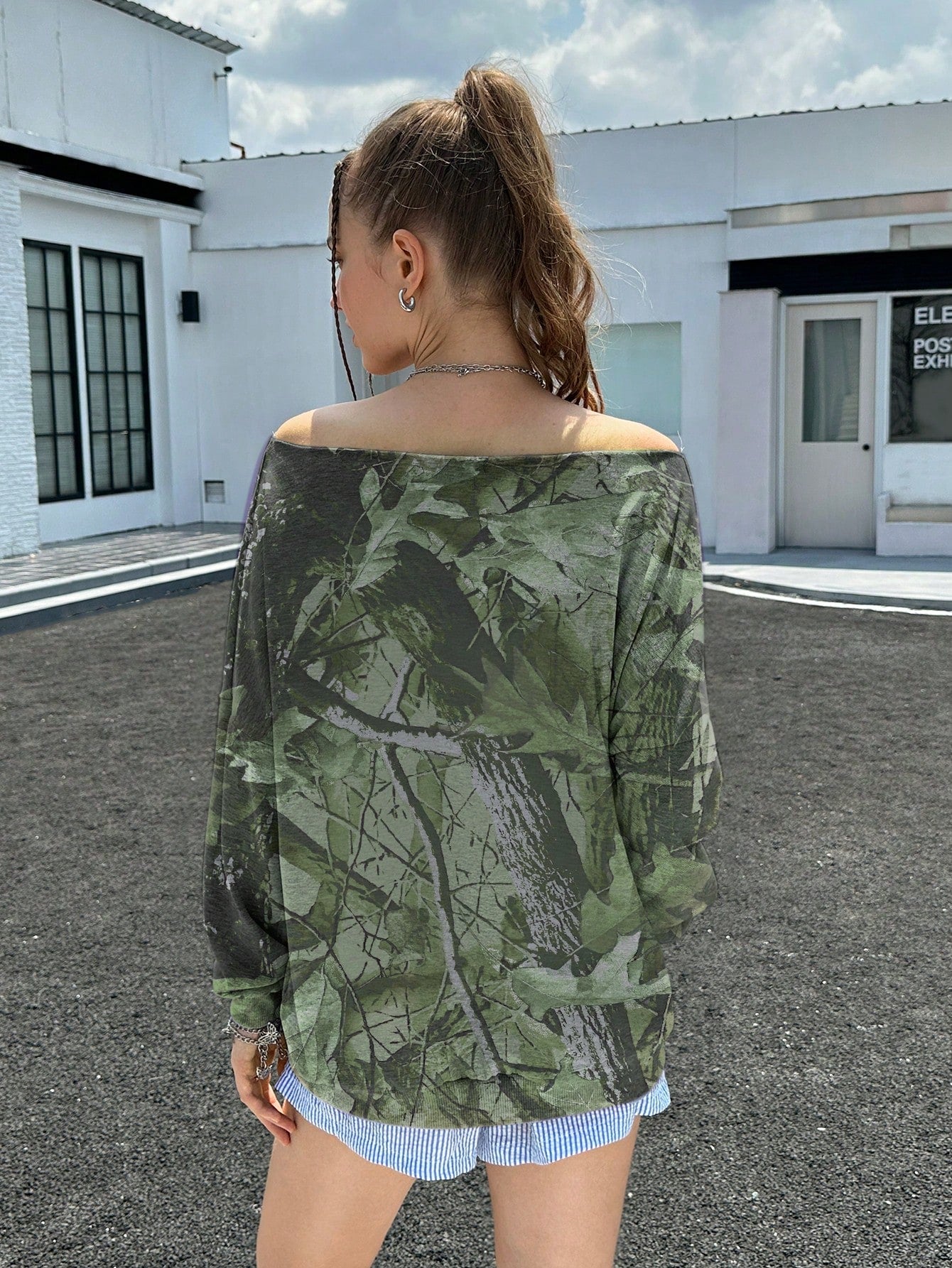 INAWLY Women Off Shoulder Sweatshirt, Casual, Minimalist, Stylish For Daily Wear Graduation,Back To School Outfits,Graduation,Teacher Outfits For Women,Back To School Pullover Fall Outfit