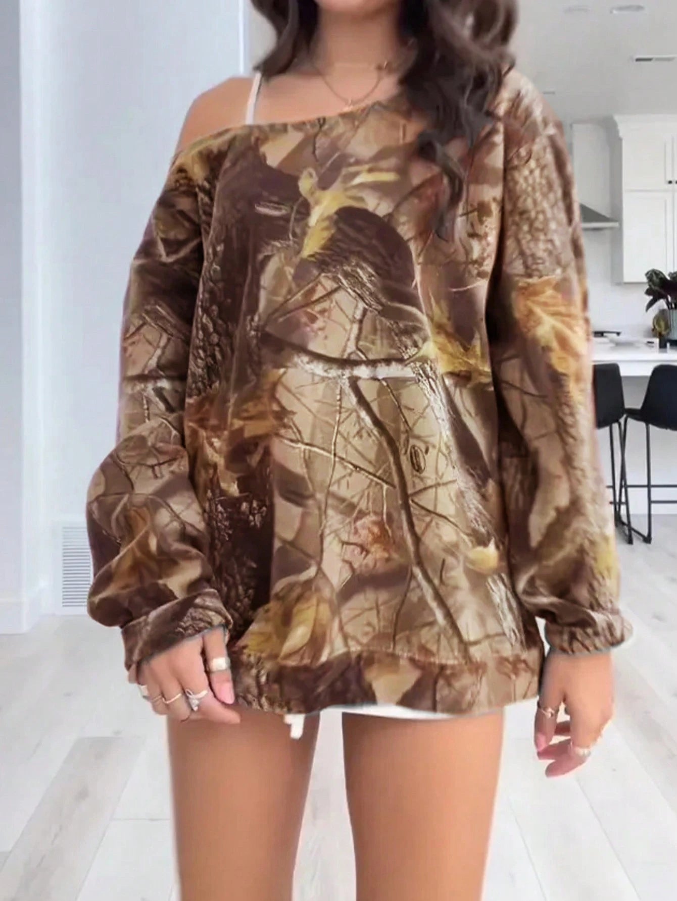 INAWLY Women Off Shoulder Sweatshirt, Casual, Minimalist, Stylish For Daily Wear Graduation,Back To School Outfits,Graduation,Teacher Outfits For Women,Back To School Pullover Fall Outfit