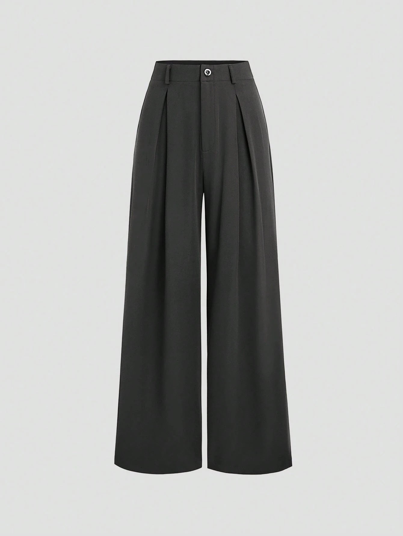 Sweetra Vintage Elegant Jacquard Pleated Wide-Leg Pants For Women, Autumn/Winter Fall Cloth For Women