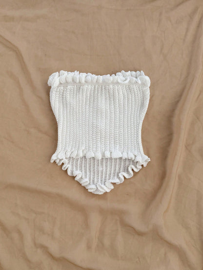 Soleia Women's Button Decor Fashion Casual Ruffle Hem Knitted Camisole Top,Going Out Top