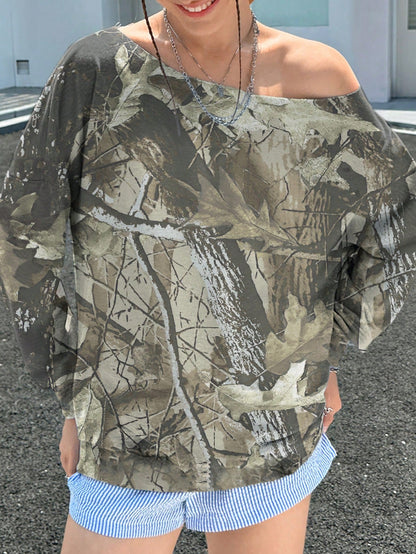 INAWLY Women Off Shoulder Sweatshirt, Casual, Minimalist, Stylish For Daily Wear Graduation,Back To School Outfits,Graduation,Teacher Outfits For Women,Back To School Pullover Fall Outfit