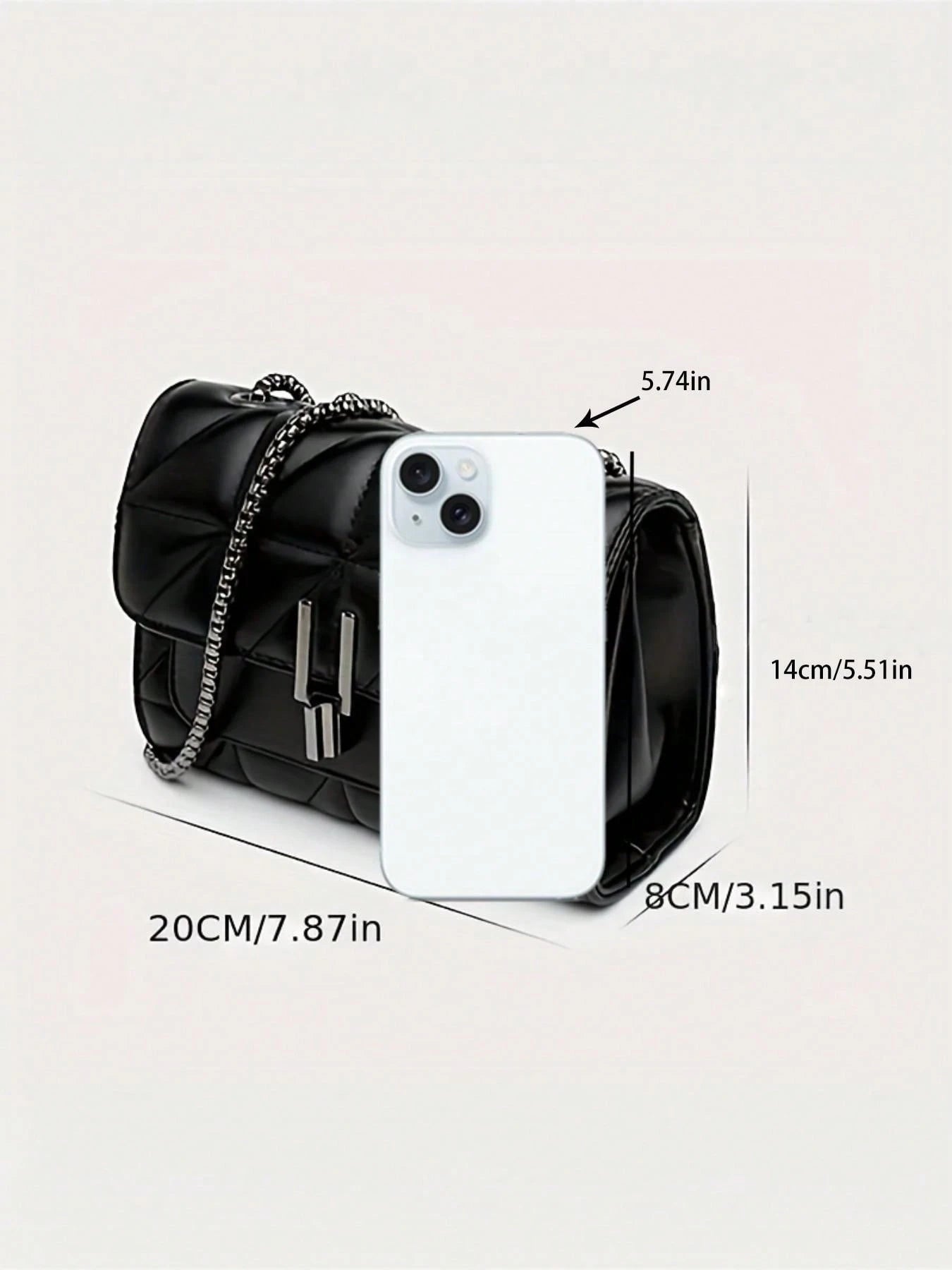 New Autumn/Winter Fashionable Versatile Mini Plaid Crossbody Bag, Classic Flap Shoulder Bag, 1pc Women Elegant Handbag And Wallet Set